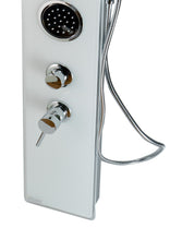 Load image into Gallery viewer, ALFI brand ABSP50W White Glass Shower Panel with 2 Body Sprays and Rain Shower Head