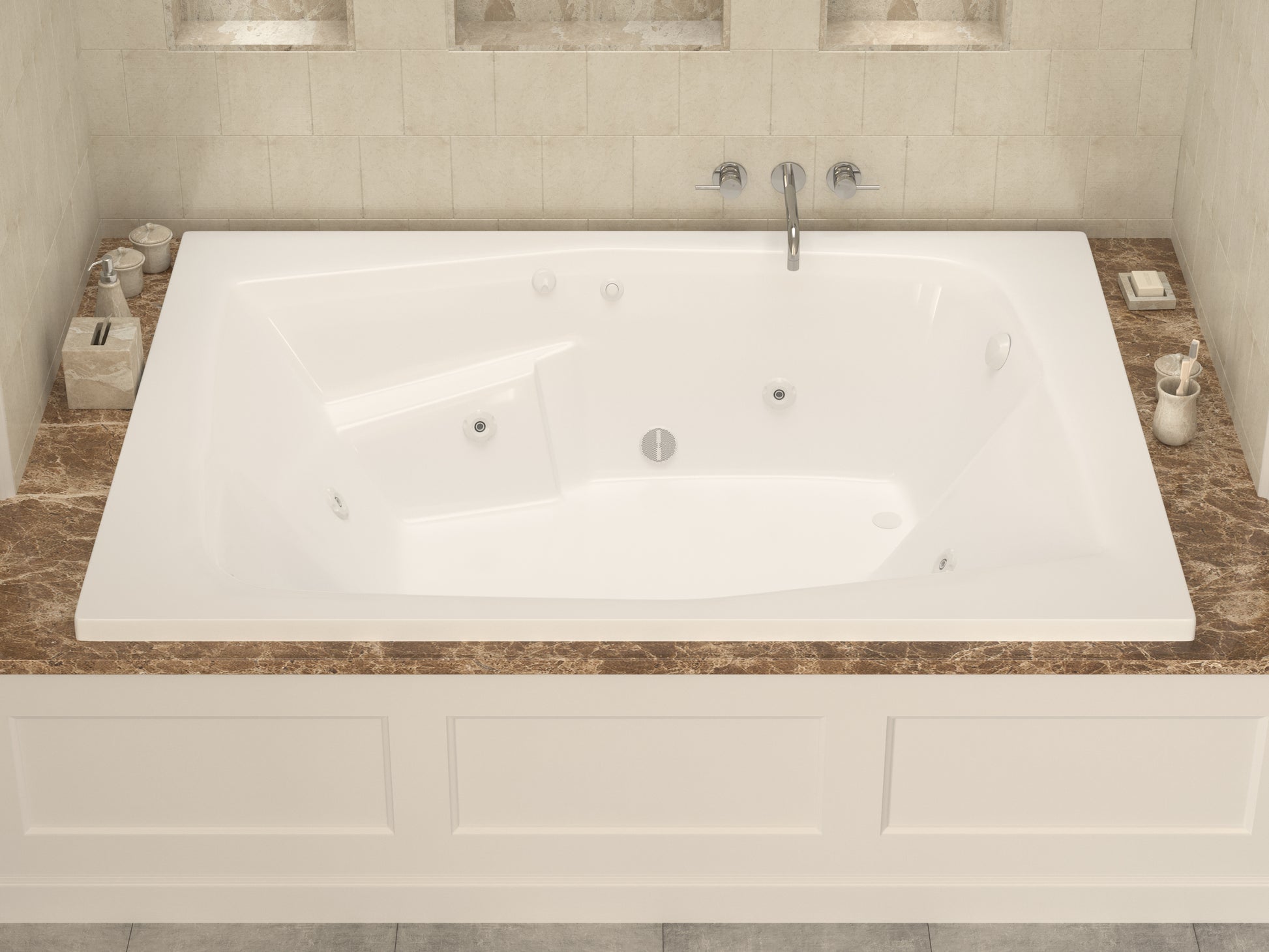 Atlantis Whirlpools Caresse 54 x 72 Rectangular Whirlpool Jetted Bathtub