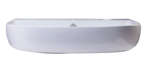 ALFI brand AB112  28" White D-Bowl Porcelain Wall Mounted Bath Sink