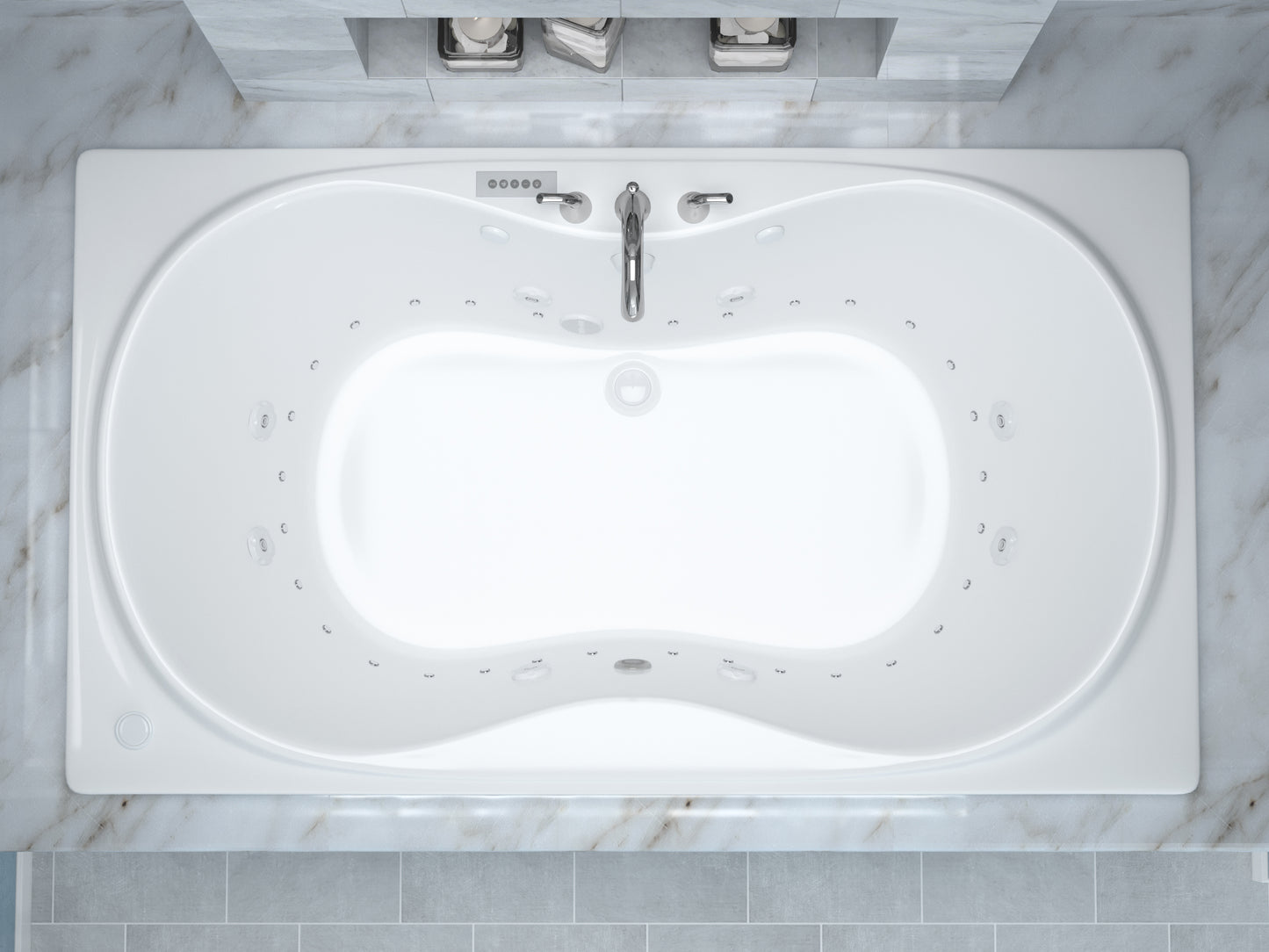 Atlantis Whirlpools Whisper Deluxe Series 35.625 x 72in. Air and Whirlpool Jetted Bathtub in White