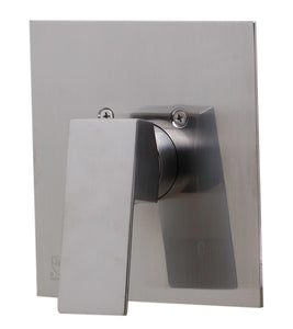 ALFI brand AB5501-BN Brushed Nickel Shower Valve Mixer with Square Lever Handle