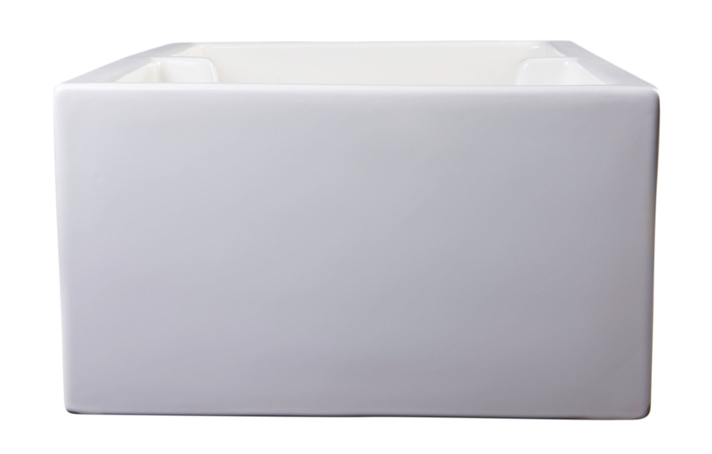 ALFI brand AB3918DB-B 39" Biscuit Smooth Apron Thick Wall Fireclay Double Bowl Farm Sink