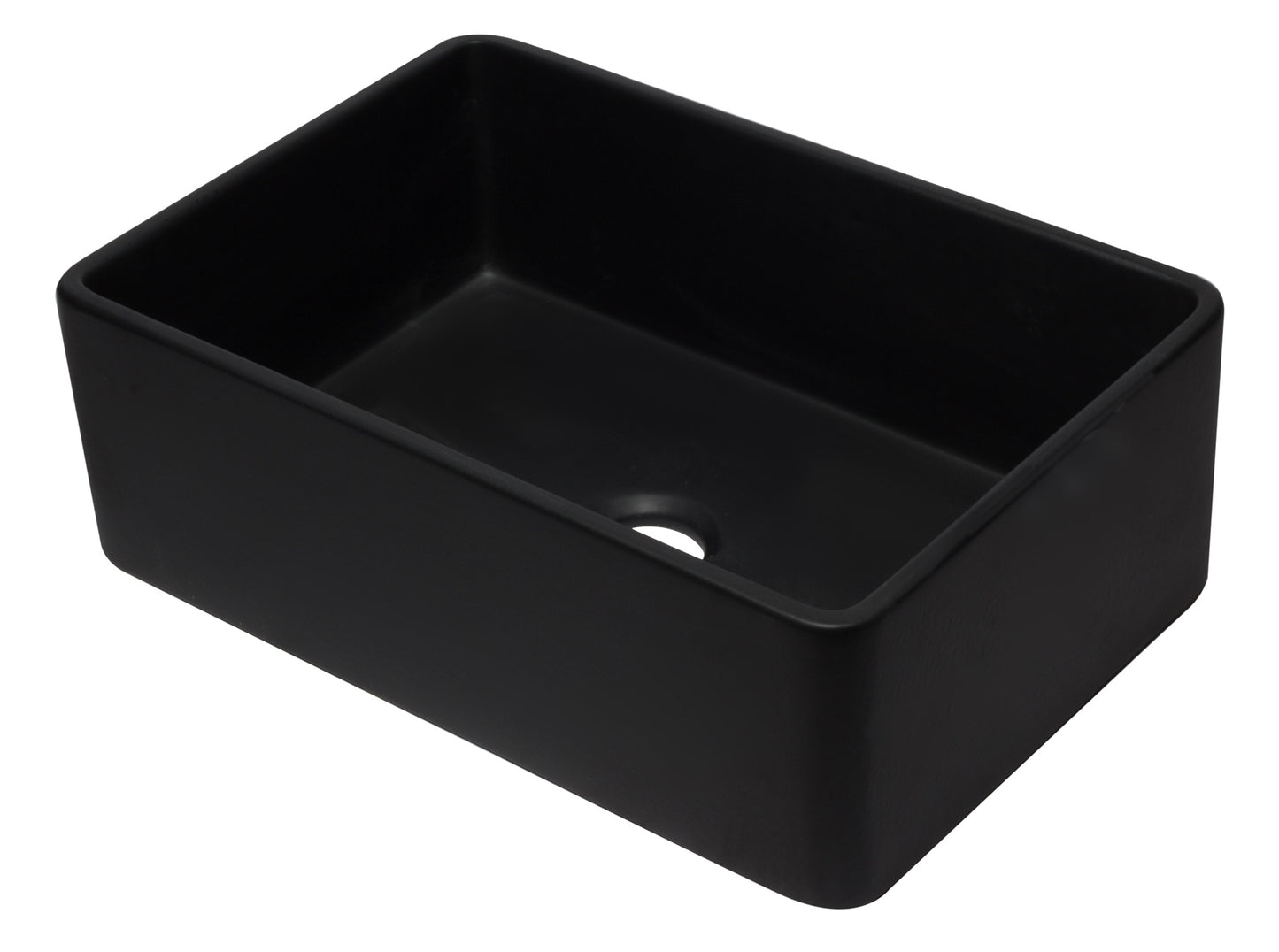 ALFI brand AB3020SB-BM 30 inch Black Reversible Single Fireclay Farmhouse Kitchen Sink