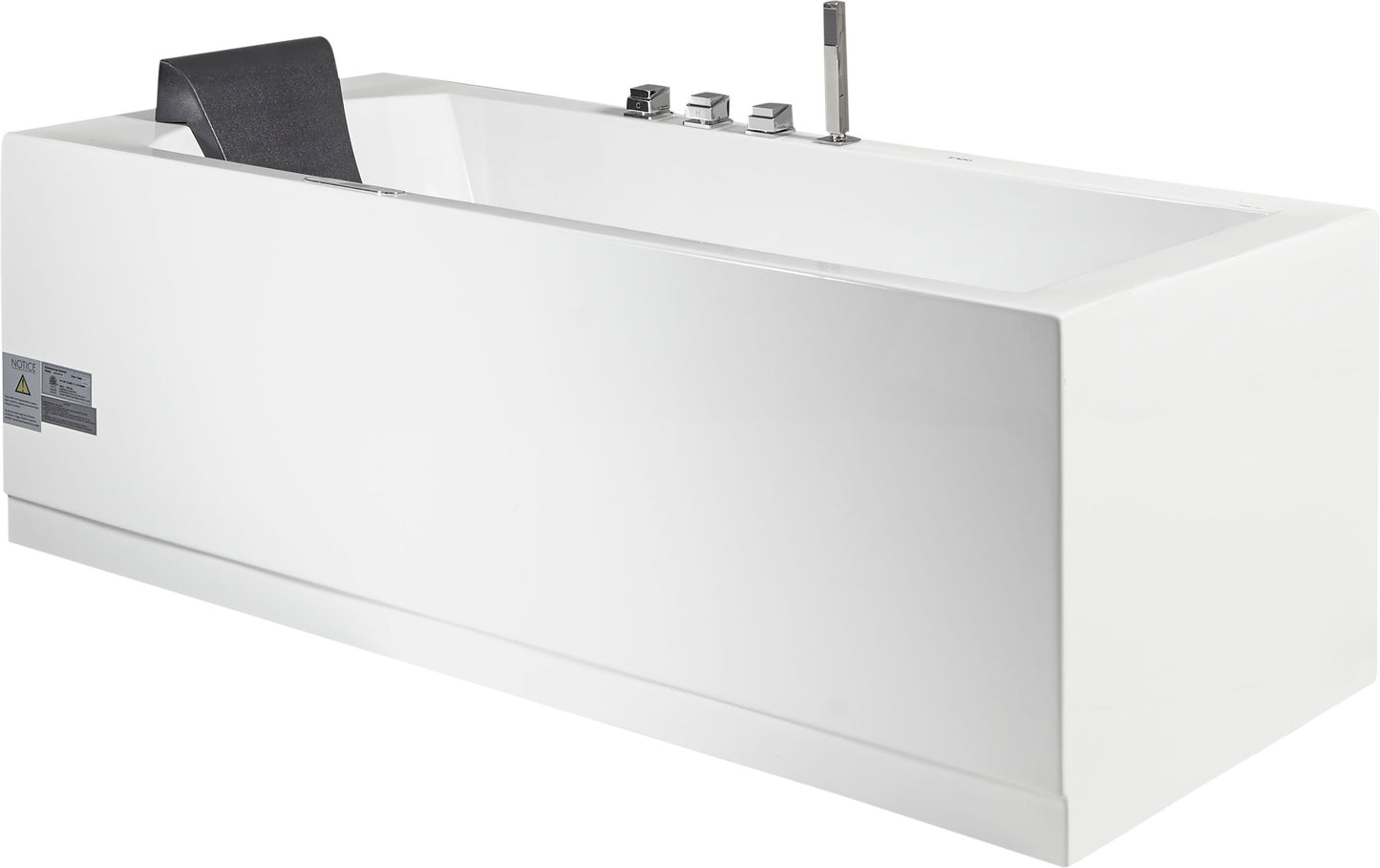 EAGO AM154ETL-R6 6 ft Acrylic White Rectangular Whirlpool Bathtub w Fixtures