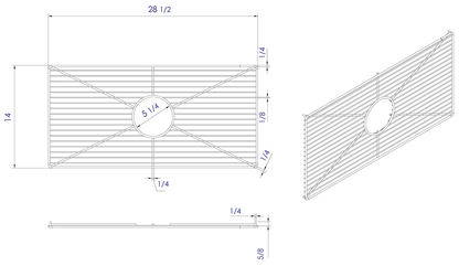 ALFI brand ABGR3318 Stainless steel kitchen sink grid for AB3318SB