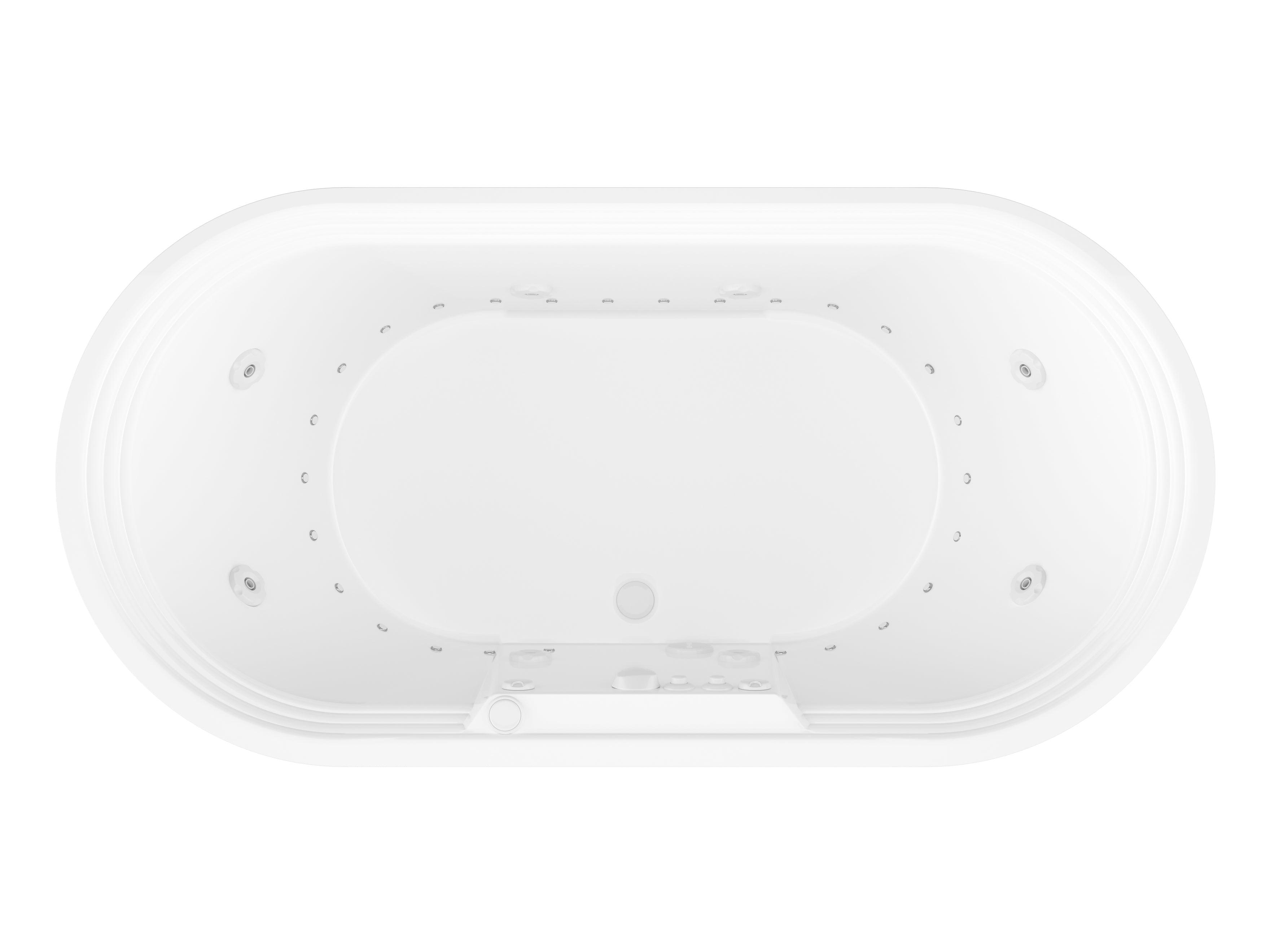 Atlantis Whirlpools Royale 34 x 67 Oval Freestanding Air & Whirlpool Water Jetted Bathtub