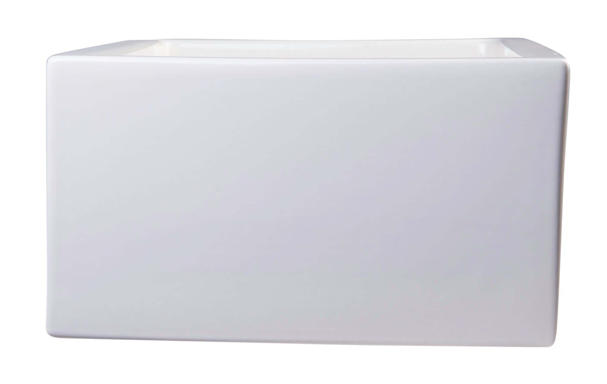 ALFI brand AB3018SB-B  30" Biscuit Smooth Apron Thick Wall Fireclay Single Bowl Farm Sink