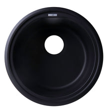 Load image into Gallery viewer, ALFI brand AB1717DI-BLA Black 17&quot; Drop-In Round Granite Composite Kitchen Prep Sink