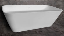 Load image into Gallery viewer, ALFI brand AB9952 67&quot; White Rectangular Solid Surface Smooth Resin Soaking Bathtub