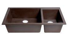 Load image into Gallery viewer, ALFI brand AB3319UM-C Chocolate 34&quot; Double Bowl Undermount Granite Composite Kitchen Sink