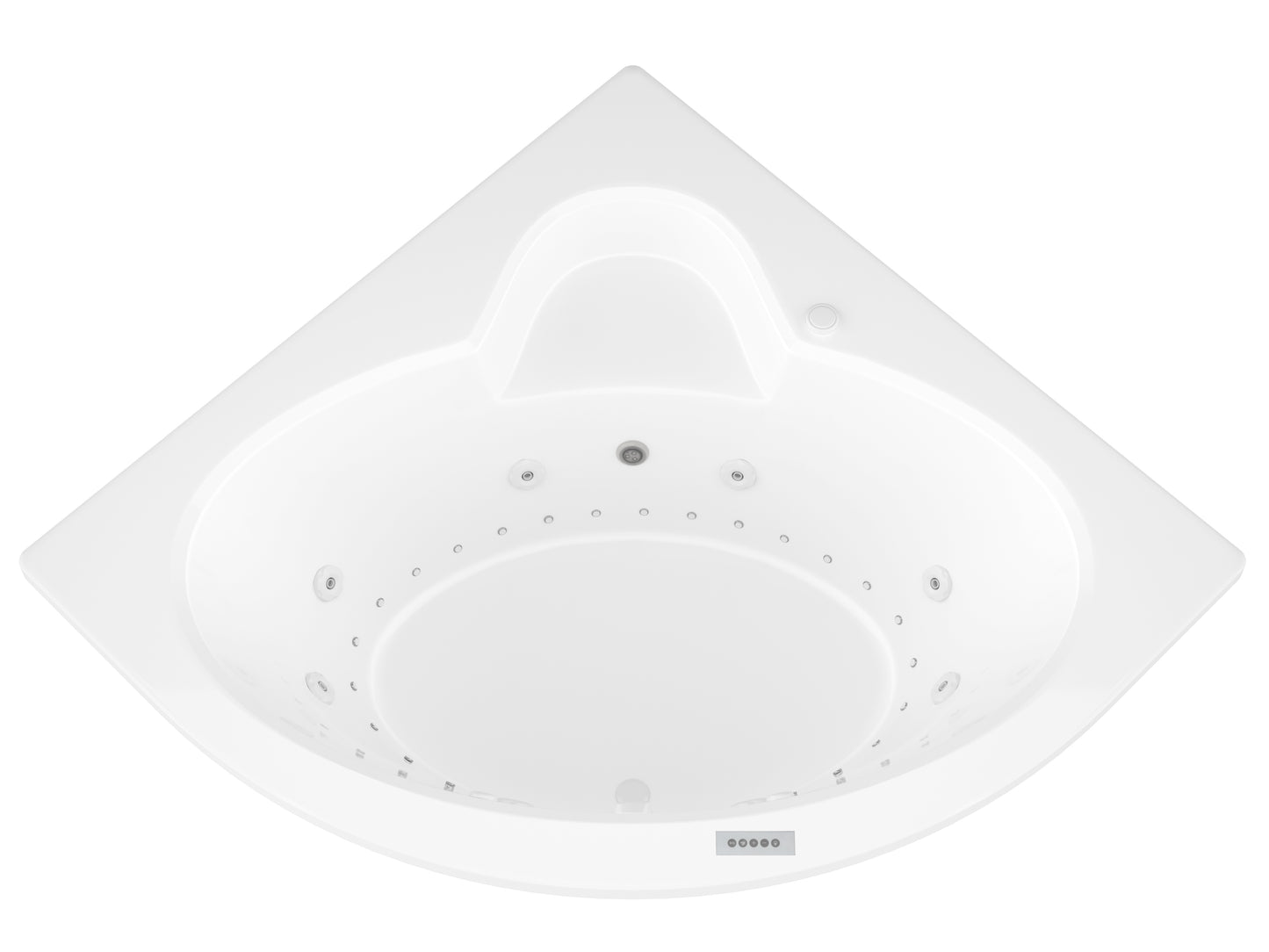 Atlantis Whirlpools Alexandria Deluxe Series 67.125 x 84.625in. Air and Whirlpool Jetted Bathtub in White