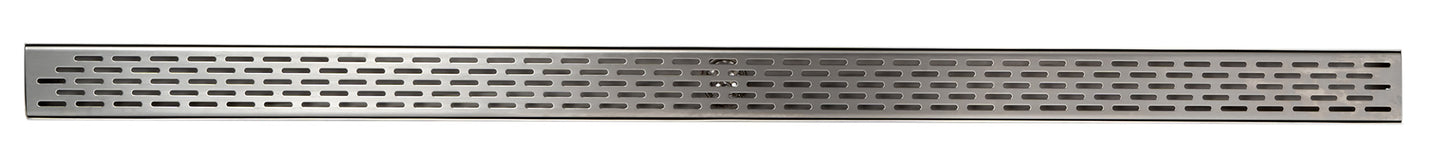 ALFI brand ABLD59C-BSS 59" Brushed Stainless Steel Linear Shower Drain with Groove Holes