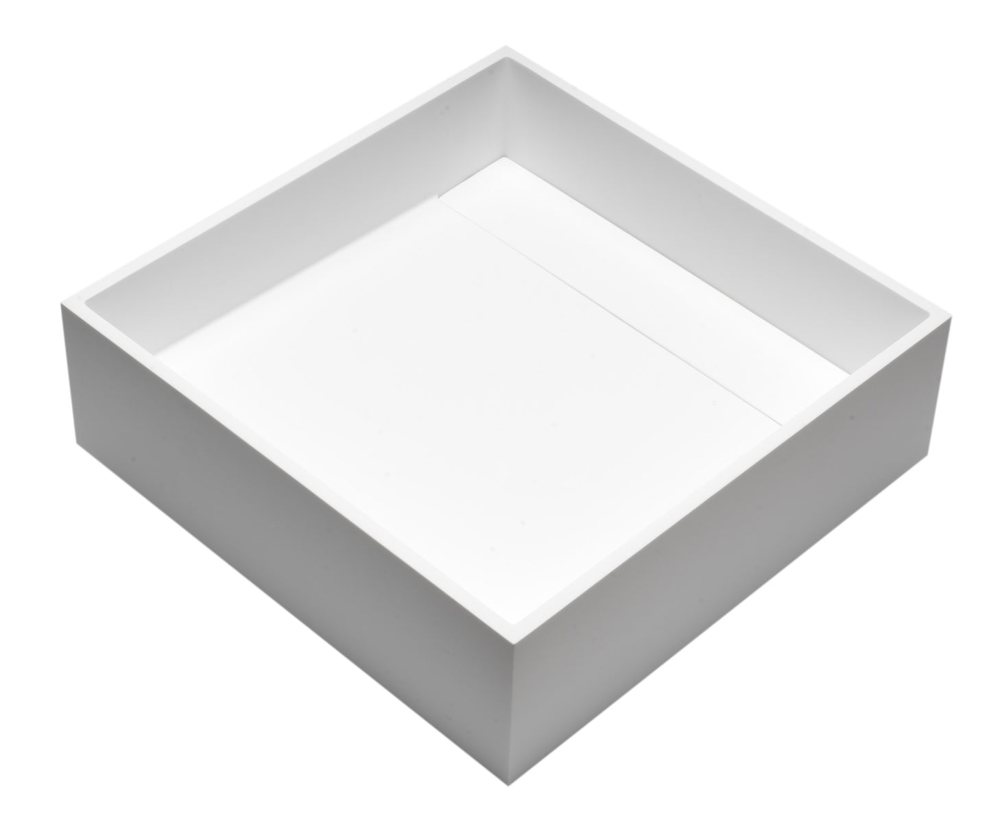 ALFI brand ABRS14S 14" Square White Matte Solid Surface Resin Sink