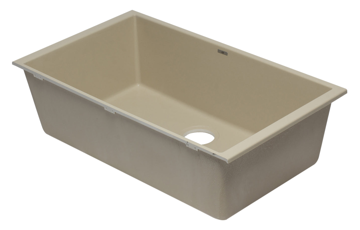 ALFI brand AB3322UM-B Biscuit 33" Single Bowl Undermount Granite Composite Kitchen Sink