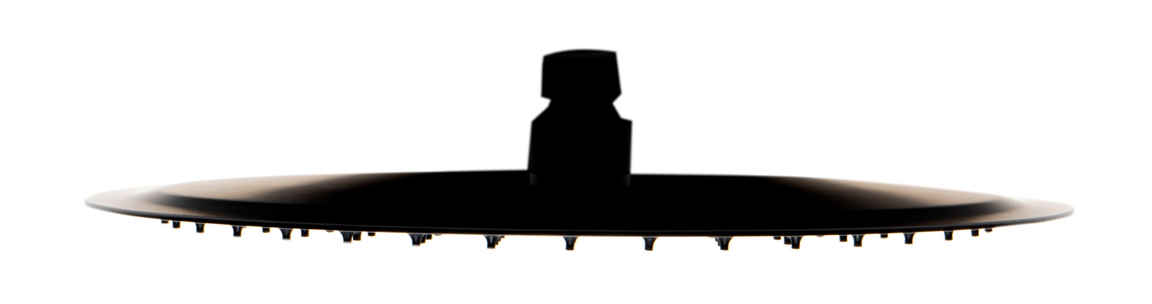 ALFI brand RAIN12R-BM Matte Black Stainless Steel 12" Round Ultra-Thin Rain Shower Head