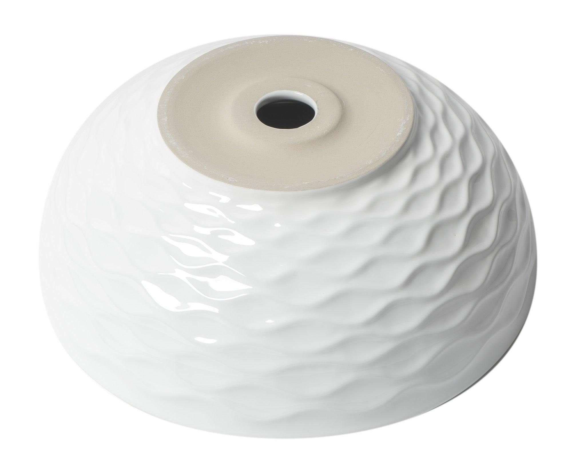 ALFI brand ABC909 White 17" Decorative Round Vessel Above Mount Ceramic Sink