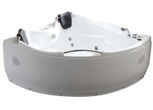 Load image into Gallery viewer, EAGO AM125ETL 5 ft Corner Acrylic White Whirlpool Bathtub for Two w Fixtures