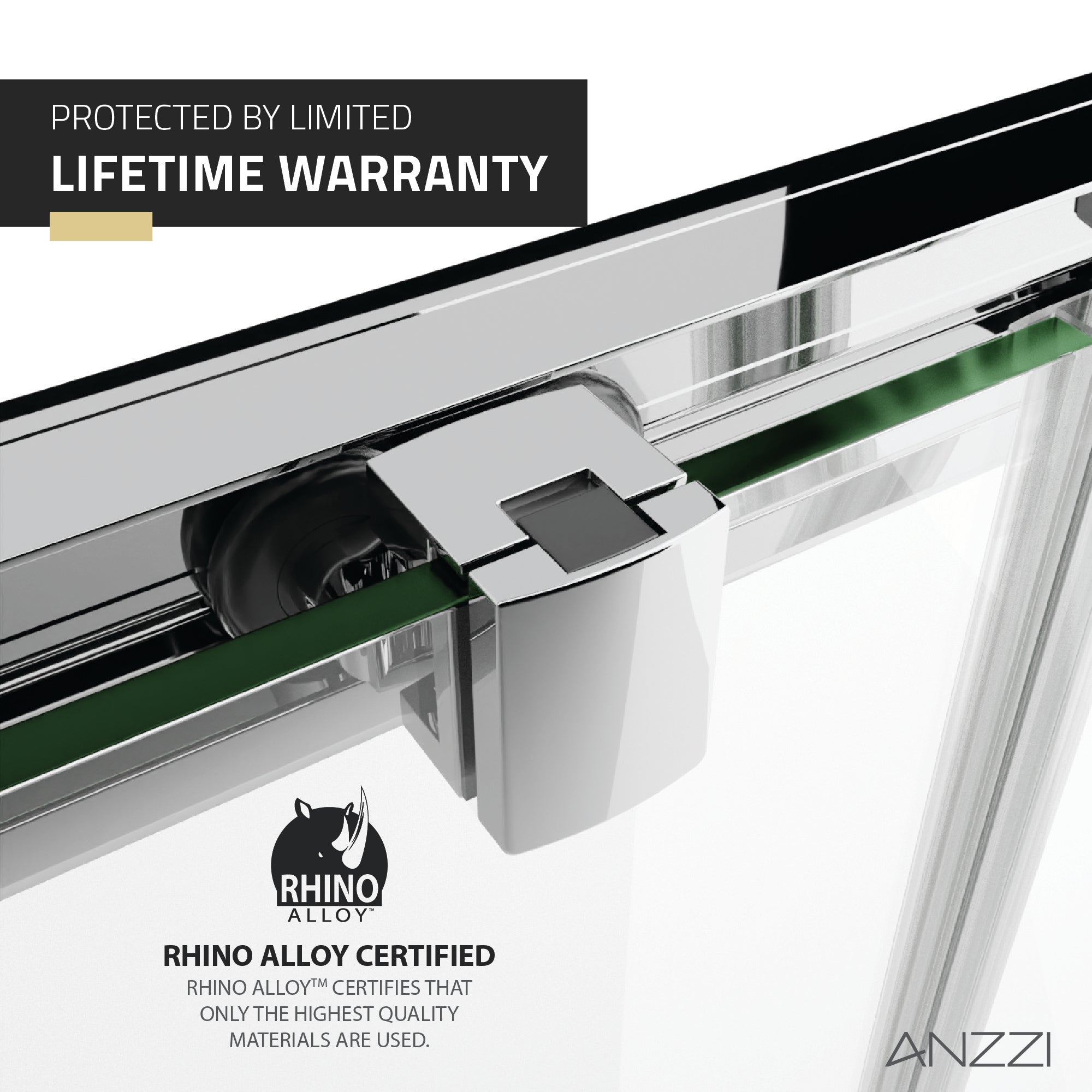 ANZZI Enchant 70-in. x 60.4-in. Framed Sliding Shower Door