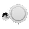 ALFI brand ABM9WLED-PC Polished Chrome Wall Mount Round 9" 5x Magnifying Cosmetic Mirror with Light