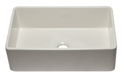 ALFI brand AB3320SB-B 33 inch Biscuit Reversible Single Fireclay Farmhouse Kitchen Sink