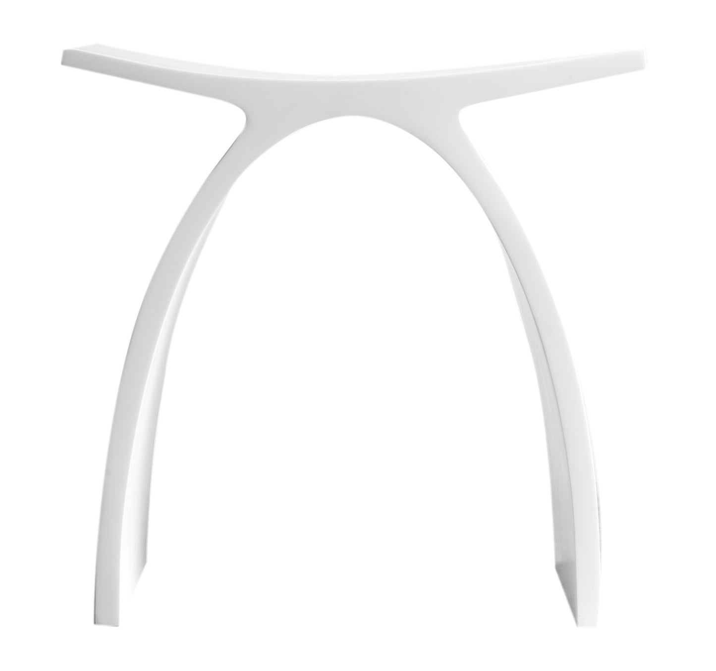 ALFI brand ABST77 Arched White Matte Solid Surface Resin Bathroom / Shower Stool