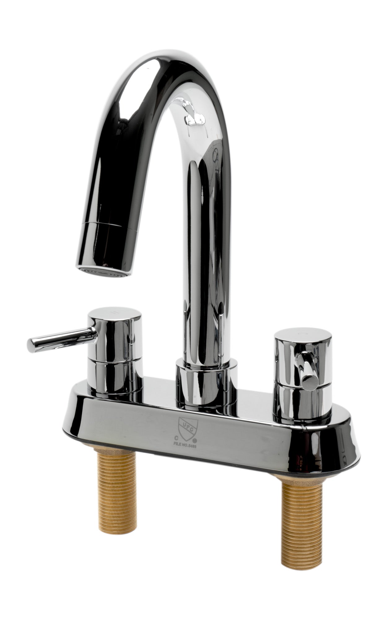 ALFI brand AB1400-PC Polished Chrome Two-Handle 4'' Centerset Bathroom Faucet