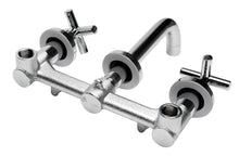 Load image into Gallery viewer, ALFI brand AB1035-PC Polished Chrome 8&quot; Widespread Wall-Mounted Cross Handle Faucet