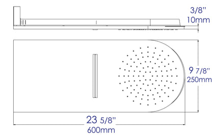 ALFI brand RAIN10RW-PC Polished Chrome 10" Wall-Mounted Square Waterfall Rain Shower Head