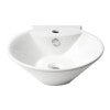 ALFI brand ABC113 White 17" Round Wall Mounted Ceramic Sink with Faucet Hole