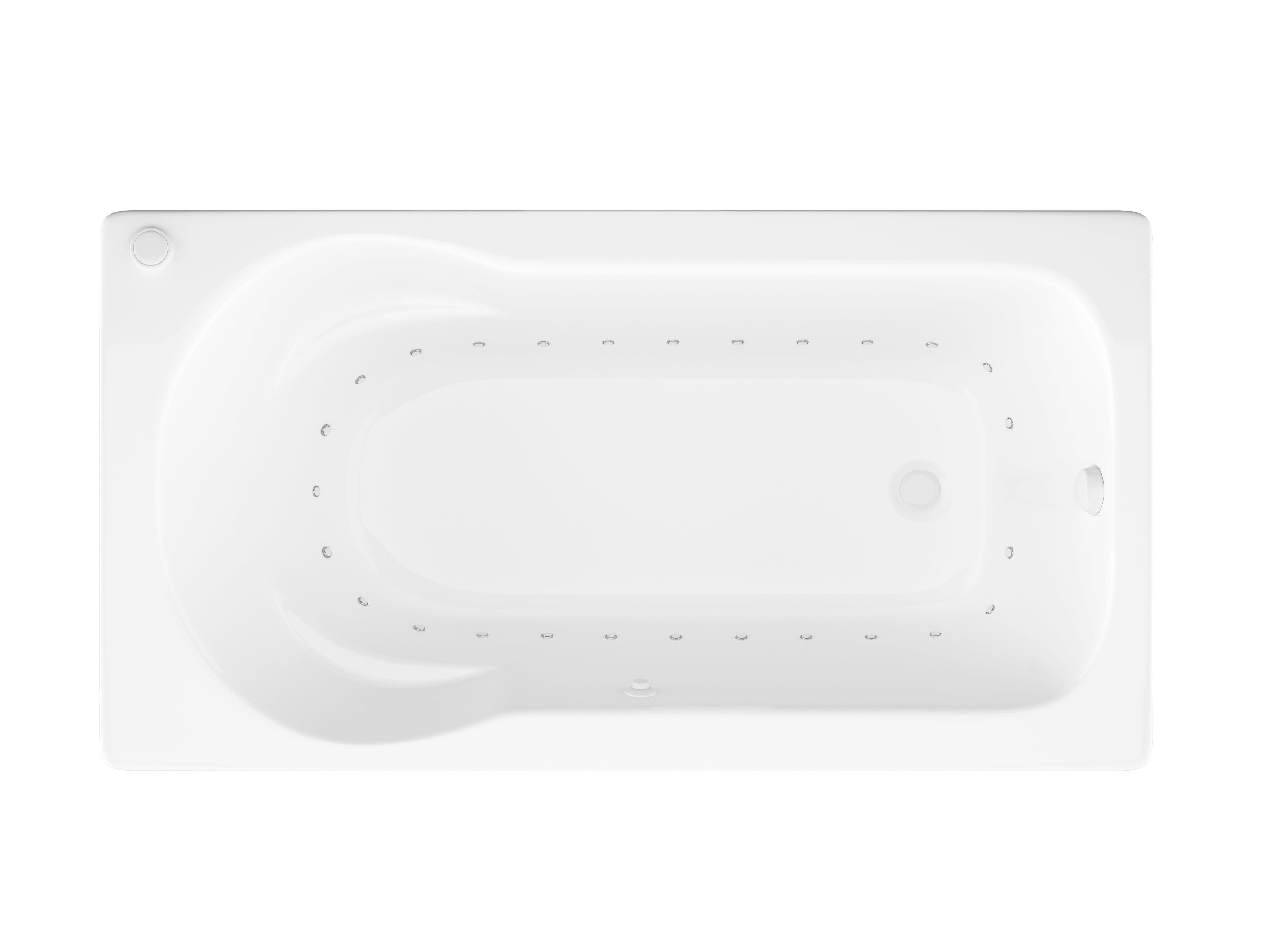 Atlantis Whirlpools Zepher 32 x 60 Rectangular Air Jetted Bathtub - Acrylic, Drop-in