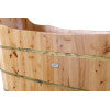 ALFI brand AB1103 59" Free Standing Cedar Wood Bathtub with Bench