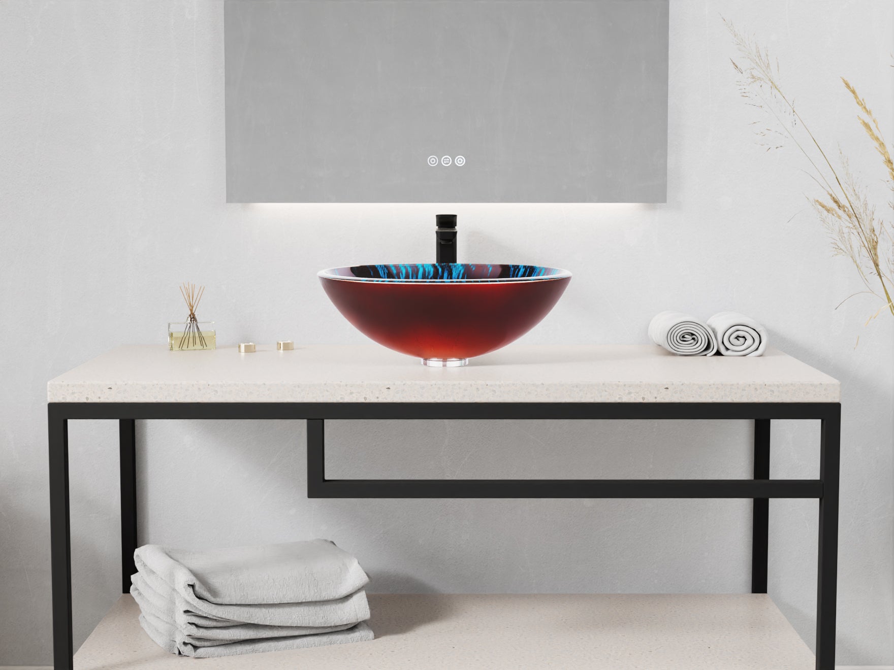 Belissima Round Glass Vessel Bathroom Sink