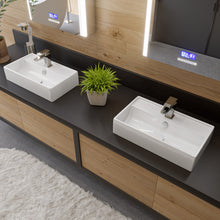 Load image into Gallery viewer, ALFI brand ABC122 White 22&quot; Rectangular Wall Mounted Ceramic Sink with Faucet Hole