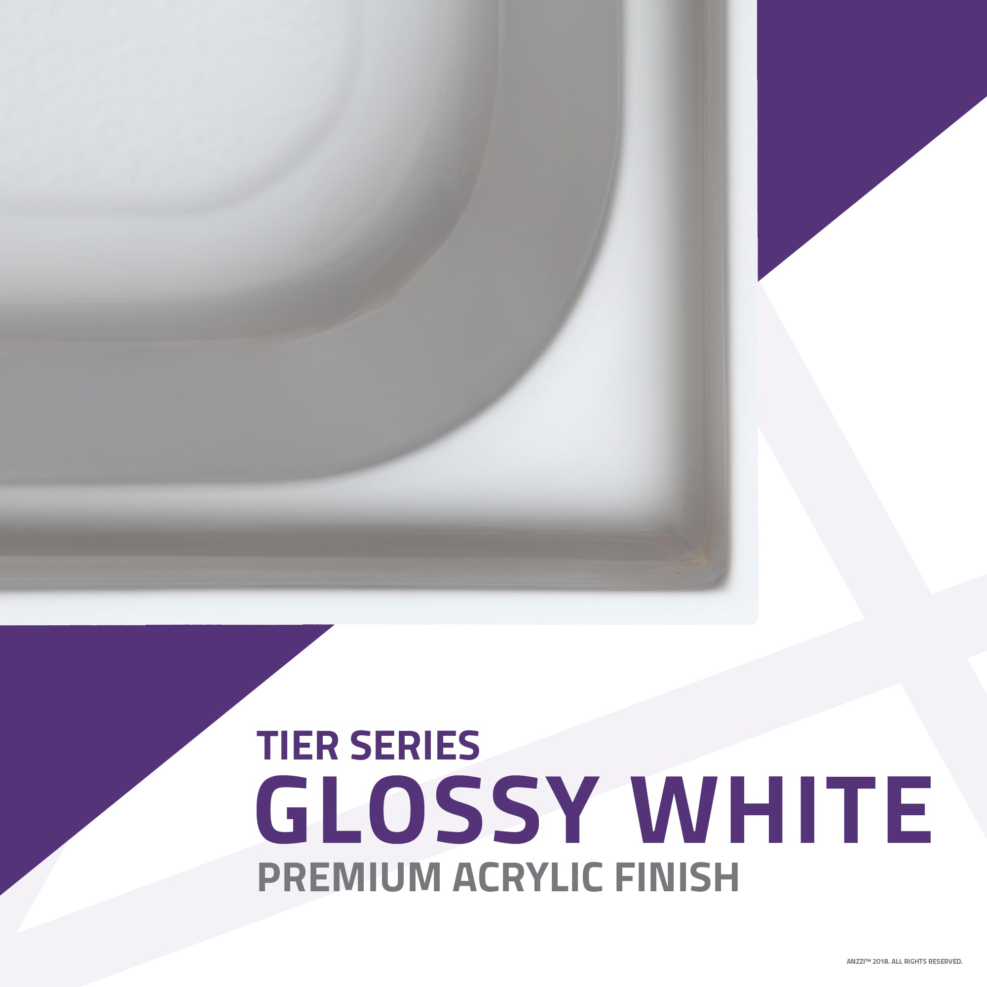 Tier 32 x 60 in. Right Drain Single Threshold Shower Base in White
