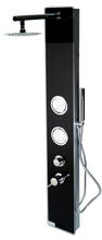 Load image into Gallery viewer, ALFI brand ABSP55B Black Glass Shower Panel with 2 Body Sprays and Rain Shower Head