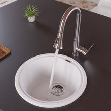 Load image into Gallery viewer, ALFI brand AB1717DI-W White 17&quot; Drop-In Round Granite Composite Kitchen Prep Sink
