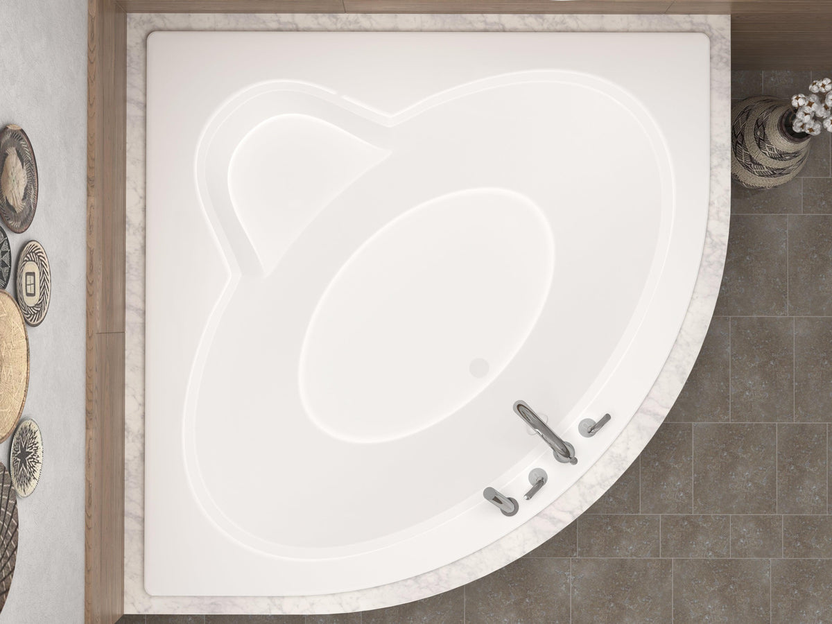 Atlantis Whirlpools Alexandria 60 x 60 Corner Soaking Bathtub 6060AS. 