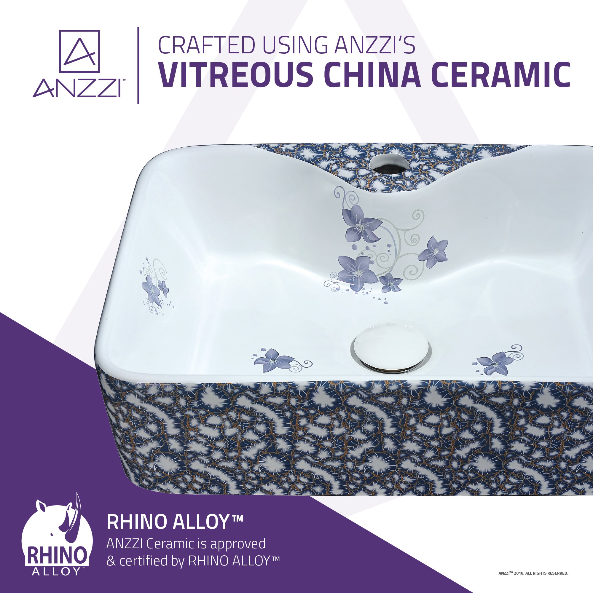 Cotta Series Ceramic Vessel Sink in Blue