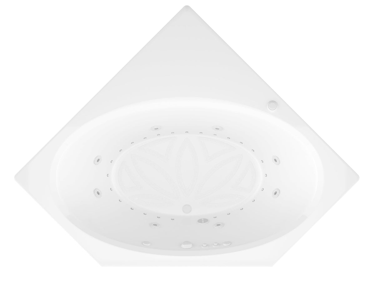 Atlantis Whirlpools Venus 60 x 60 Corner Air & Whirlpool Jetted Bathtub