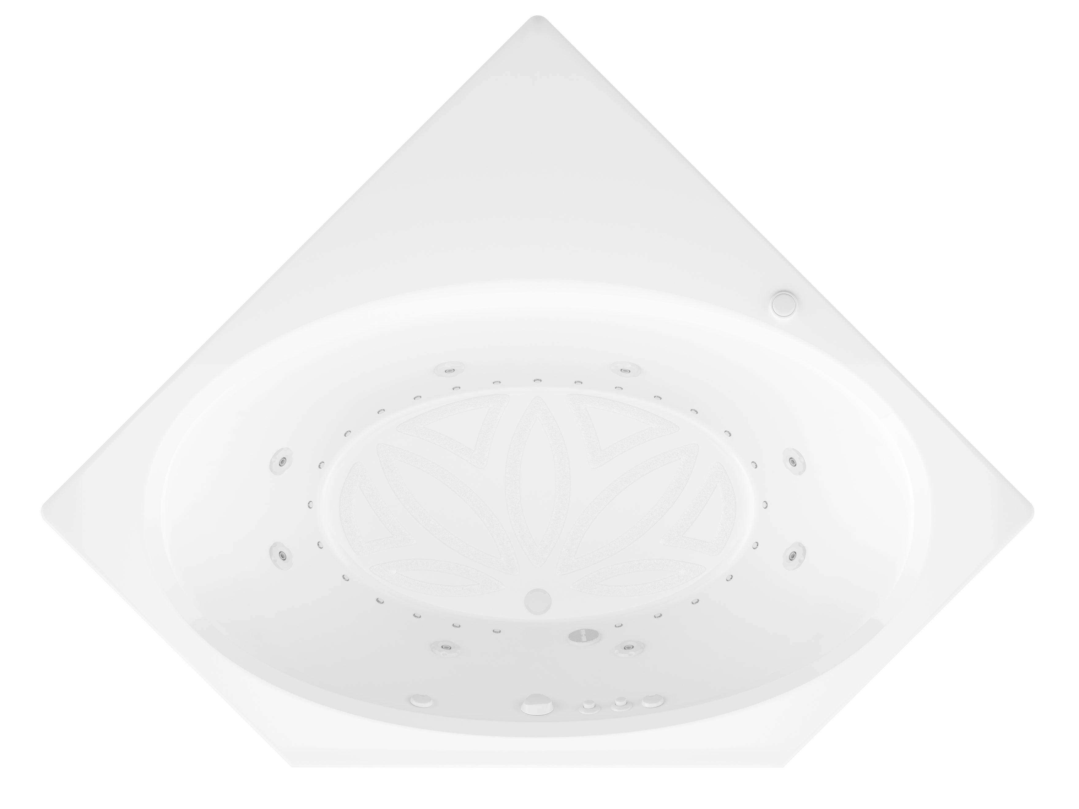 Atlantis Whirlpools Venus 60 x 60 Corner Air & Whirlpool Jetted Bathtub