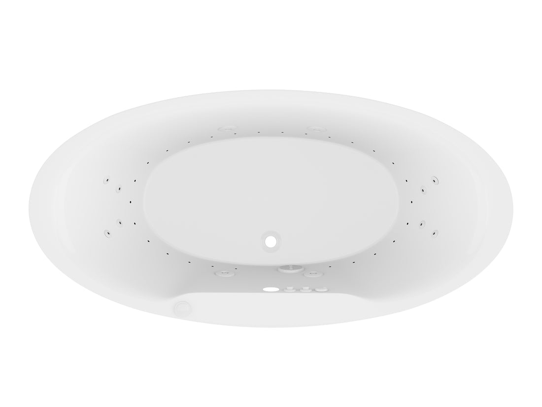 Heidi 5.7 ft. Whirlpool and Air Bath Tub in White