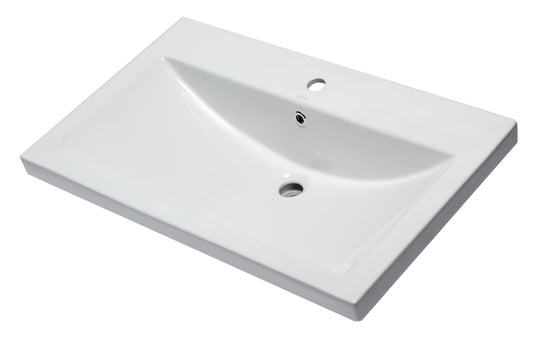 EAGO BH001 White Ceramic 32"x19" Rectangular Drop In Sink