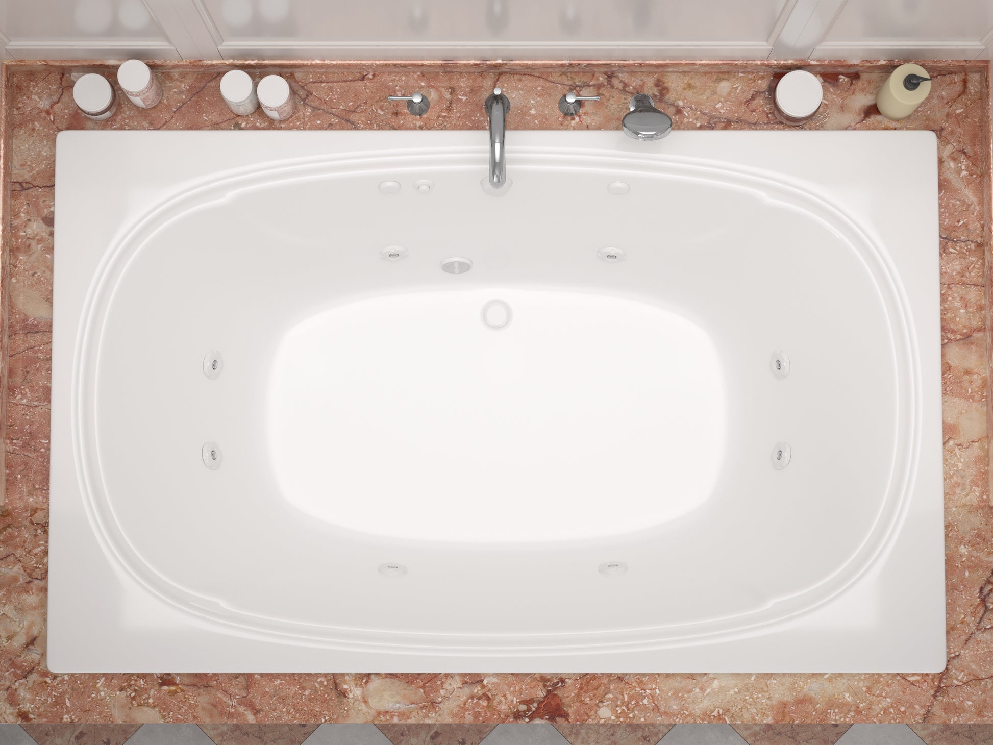 Atlantis Whirlpools Charleston 48 x 78 Rectangular Whirlpool Jetted Bathtub