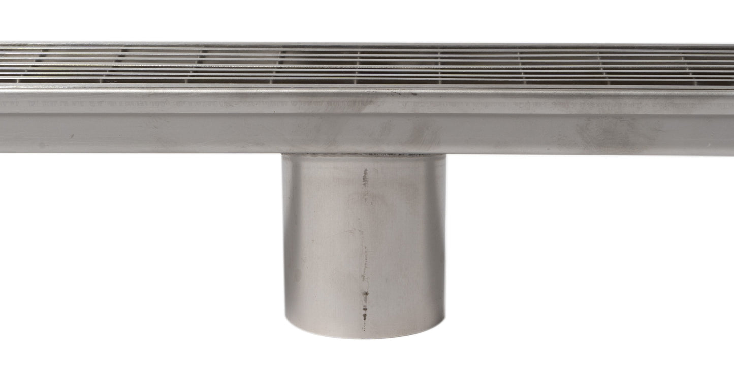 ALFI brand ABLD47D 47" Stainless Steel Linear Shower Drain with Groove Lines