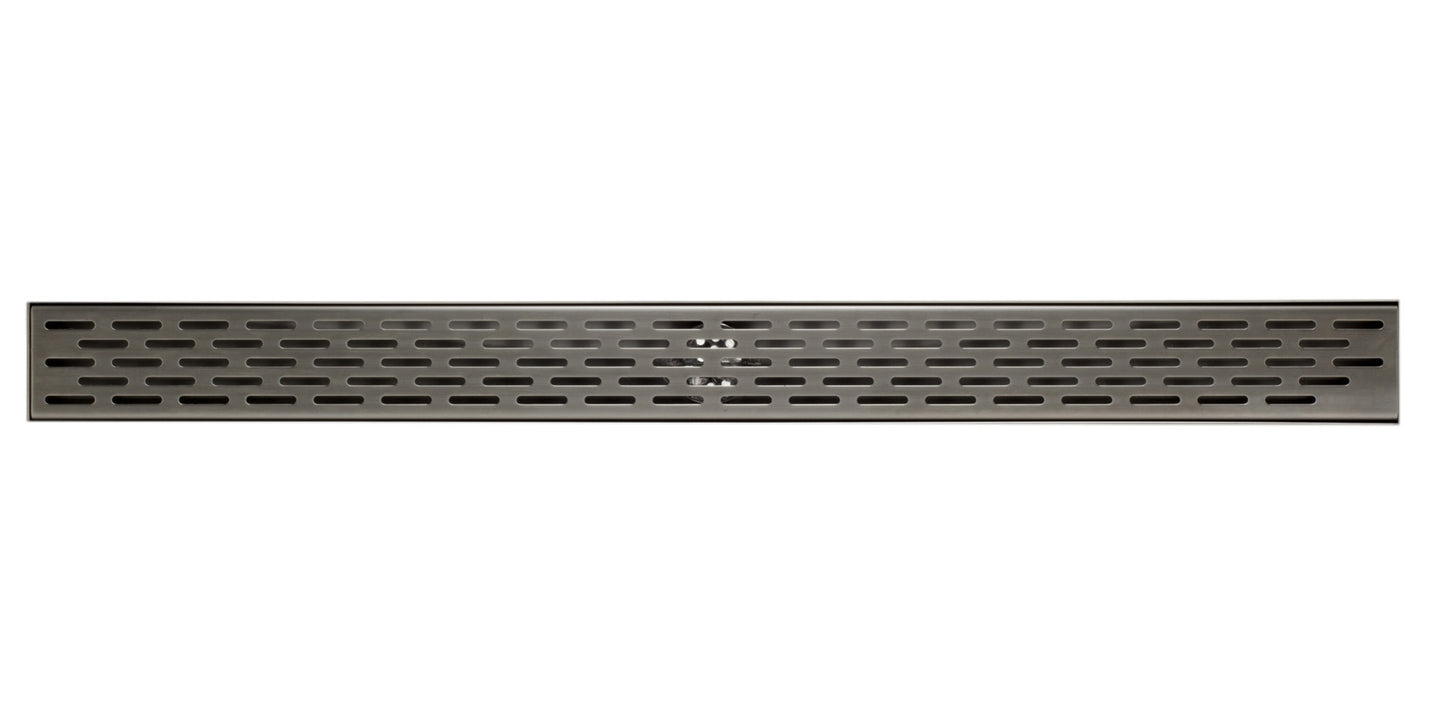 ALFI brand ABLD32C 32" Modern Stainless Steel Linear Shower Drain with Groove Holes