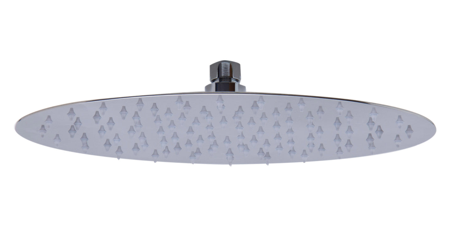 ALFI brand RAIN128-PSS 12" Oval Polished Solid Stainless Steel Ultra Thin Rain Shower Head