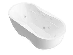 Atlantis Whirlpools Embrace 34 x 71 Oval Freestanding Whirlpool Jetted Bathtub 3471AW