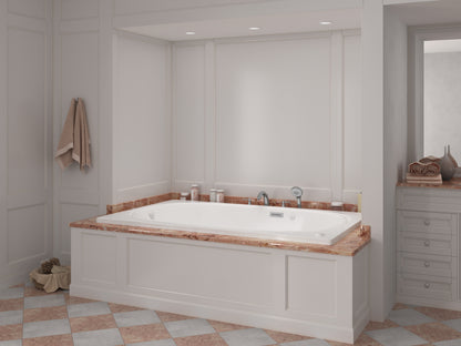 Atlantis Whirlpools Charleston Deluxe Series 47.75 x 71.75in. Air and Whirlpool Jetted Bathtub in White