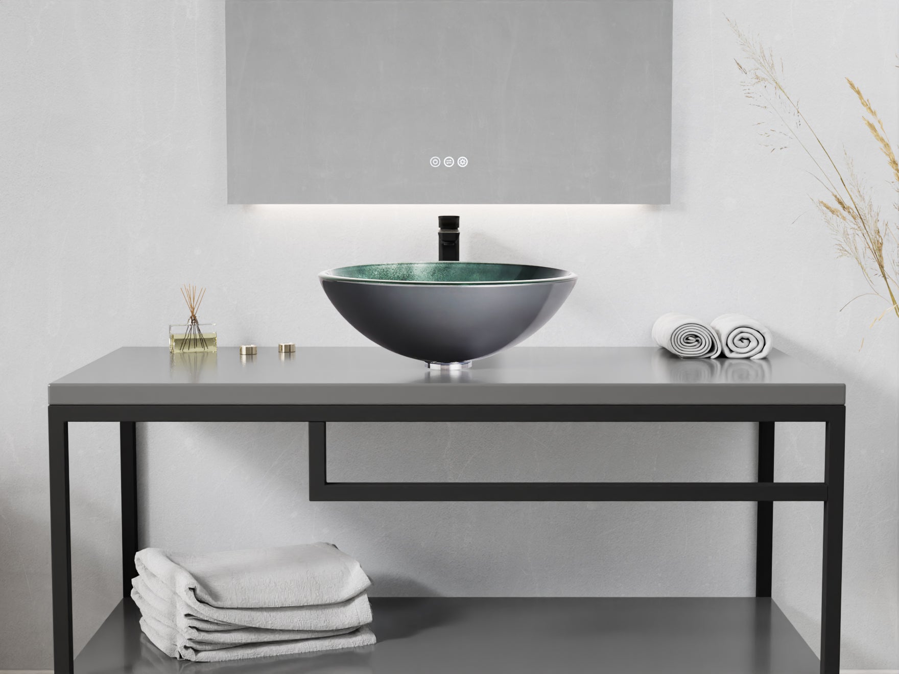 Belissima Round Glass Vessel Bathroom Sink