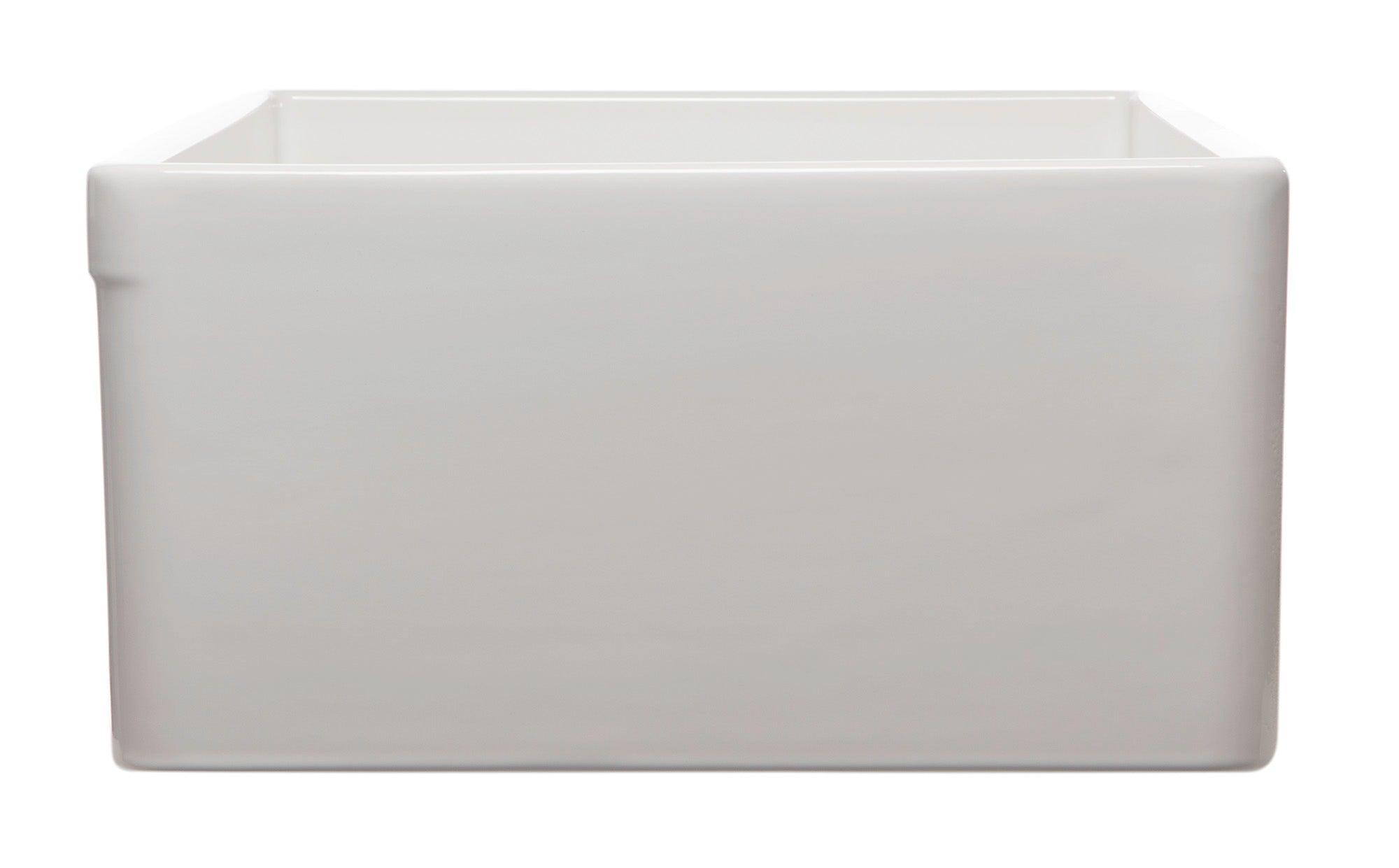 ALFI brand AB532-W 33" White Single Bowl Fluted Apron Fireclay Farm Sink